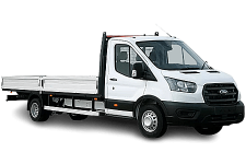 Van Hire Glossop - White Ford Transit Dropside Van - Van hire Glossop